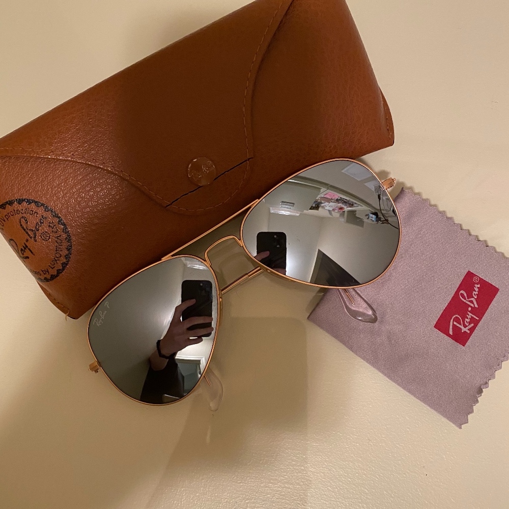 Ray-Ban Mirrored Aviators - 58mm